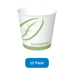 ecotainer 10 oz Hot Cup Compostable PLA Lined Made in USA - Pack of 12 - 1 of 3