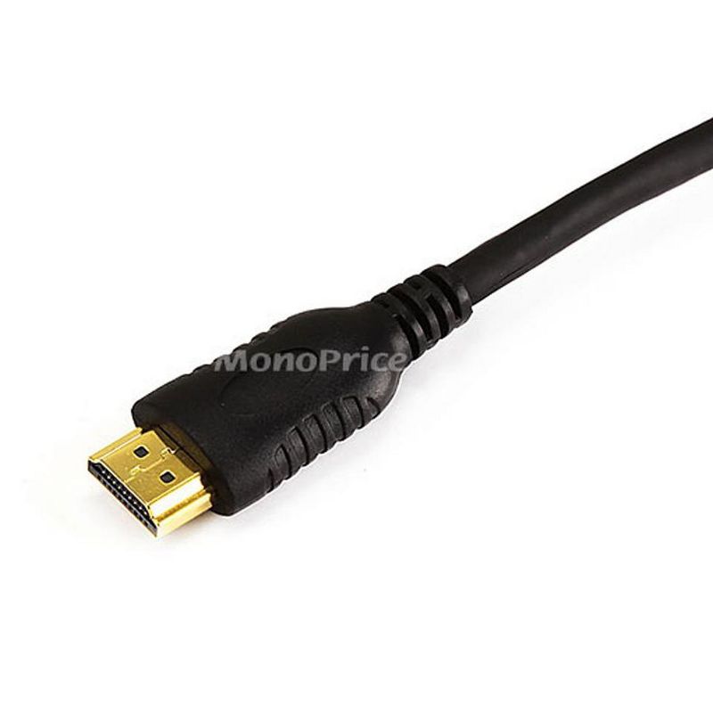 Monoprice Standard HDMI Cable - 15 Feet - Black | With HDMI Mini Connector, 1080i @ 60Hz, 4.95Gbps, 30AWG, 3 of 4