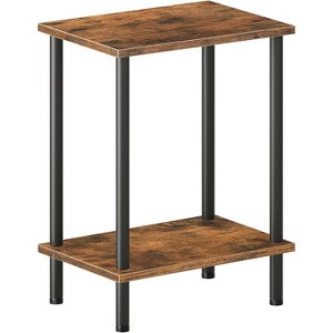 Kemimoto End Table, Small Side Table, Nightstand with 2-Layer Storage Shelves, Sofa Table for Small Spaces, Living Room, Bedroom, Stable Frame - 1 of 4