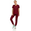 MediChic Scrubs for Women's V-Neck Scrub Set with Six Pocket Ribbed Cargo Jogger Pants with 4-Way Stretch - 3 of 4