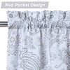 Paisley Floral Kitchen Tier Curtains for Bathroom Cafe Bedroom - 2 of 4