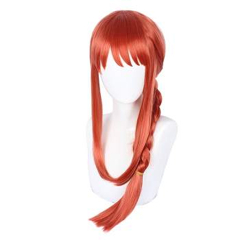 Unique Bargains Women's Wigs 28" Red with Wig Cap Long Hair
