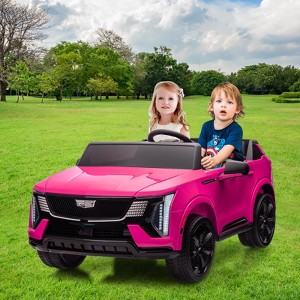 TROPOW 24V Kids Ride on Car Licensed Cadillac 2 Seater Ride on Truck Toy Battery Powered Electric Car for Toddlers, Music for Boys Girls - 1 of 4