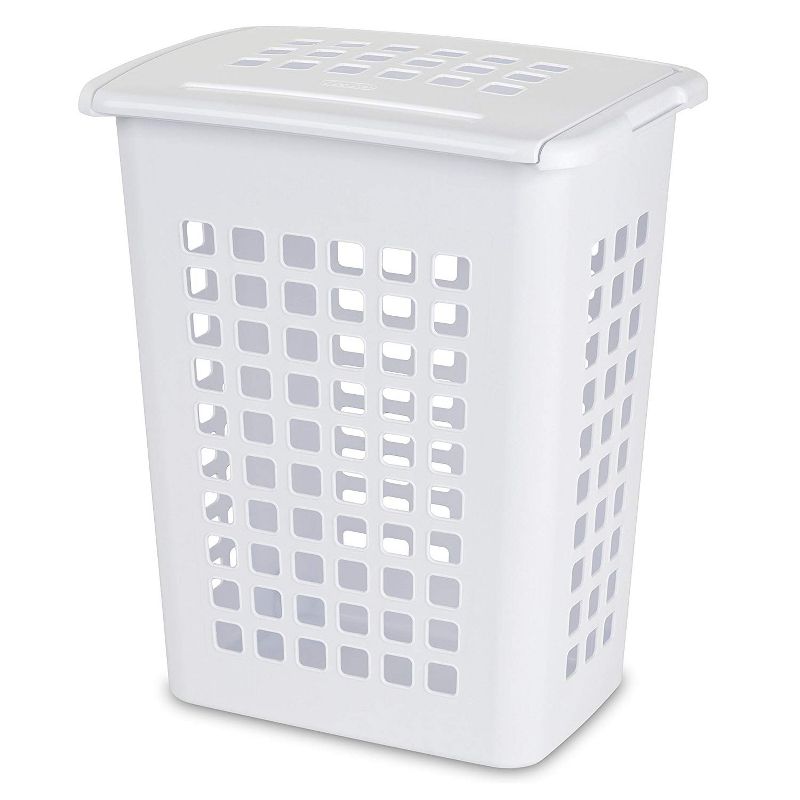 Sterilite Rectangular LiftTop Plastic Dirty Clothes Laundry Hamper Bin with Lid, 2 of 4