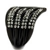 Slickblue Women’s Black Ring, Multi-Band Layered Design with Black Synthetic Crystal, Ion-Plated Steel, Size 5–10 - 4 of 4