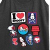 Women's - Peanuts - I Heart Snoopy Patches Graphic Racerback Tank - 2 of 4