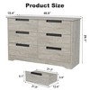 Drawer Dresser for Bedroom, Natural Chest of Drawers with Embedded Handles Design - 2 of 4