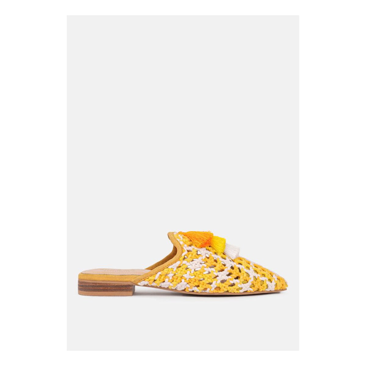 Женские сабо Rag & Co Womens Mariana Woven Flat Mules With Tassels 8 — фото 2