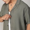 Campus Sutra Men Men's Olive Green Embroidered Twist Shirt - 2 of 3