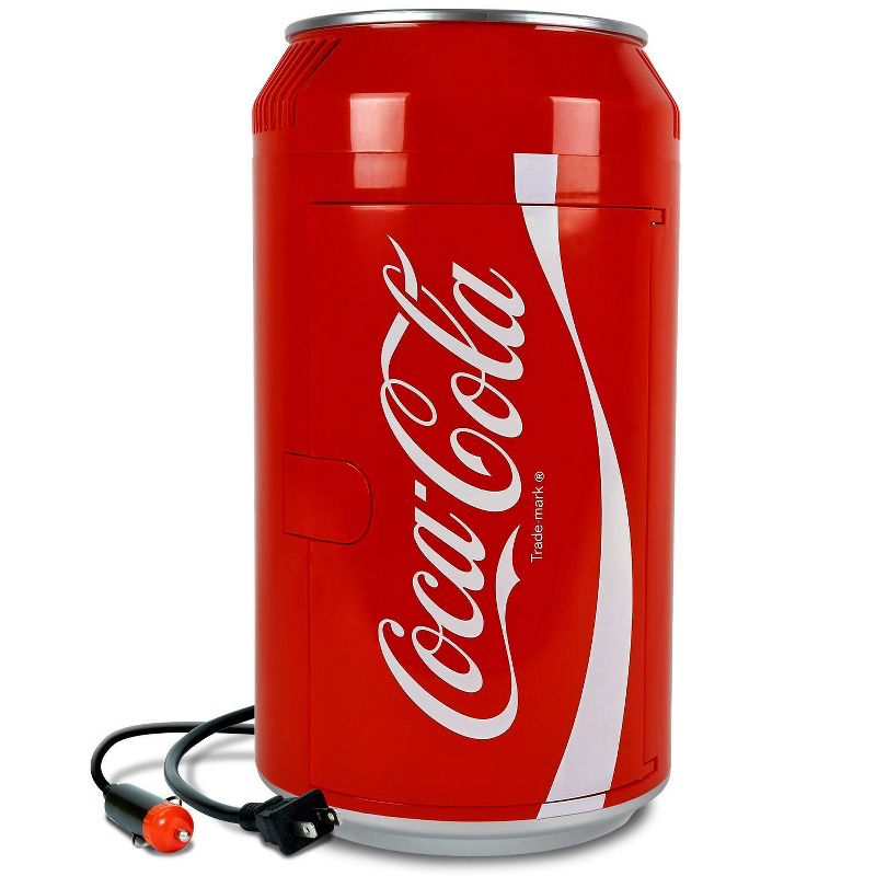 Coca-Cola 8 Can Portable Mini Fridge 12V DC 110V AC 5.4L Cooler - Red, 1 of 11