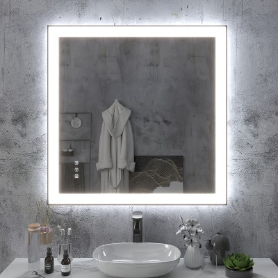 Black Framed LED Mirror