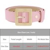 INSPIRE CHIC Women's Golden Square Buckle Fashion Faux Leather Waist Belts 1 Pc - 3 of 4