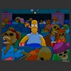 Men's The Simpsons Treehouse of Horror Homer Skeleton Theater Scene Pull Over Hoodie - 2 of 4
