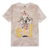 Elf Buddy Wrapped In Christmas Lights Movie Logo Adult Unisex Cloud Wash Crew Neck Short Sleeve T-shirt - 3 of 4