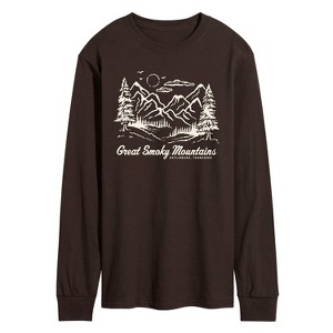 Men's - Instant Message - Smoky Mountains Tn Long Sleeve Graphic T-Shirt - 1 of 3