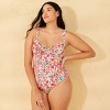 Women's High Leg Underwire One Piece Swimsuit - Shade & Shore™ Multi Floral Print - 4 of 4