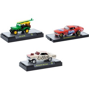 "Sodas" Set of 3 pieces Release 56 Limited Edition to 10000 pieces Worldwide 1/64 Diecast Model Car by M2 Machines - 1 of 1