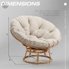 UPTIOT Swivel Metal Outdoor Lounge Chair Beige - 4 of 4