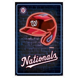 Trends International MLB Washington Nationals - Neon Helmet 23 Framed Wall Poster Prints - 1 of 4