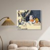 Art Remedy Paul Cezanne - Curtain and Fruit Rustic Chic Farmhouse Wall Art Framed - 2 of 4
