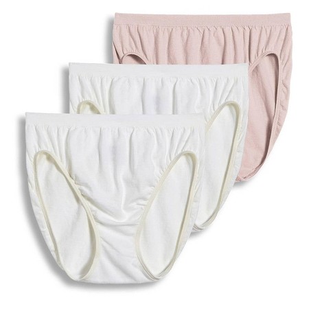 Jockey Womens Comfies Microfiber French Cut 3 Pack Underwear French Cuts  Nylon 6 Rose Wine/rose Petal/sapphire Stripe : Target