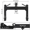 3 Point Quick Hitch Adapter, 3000 Lbs Lifting Capacity, Tractor Quick Hitch Adaptation to Category 1 & 2 Tractor with 5 Level Bolt, 2" Receiver Hitch - 2 of 4