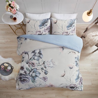 3 Pcs Gorgeous Floral Printed Cotton Duvet Set, All Season Home Textile fits Elegant Bedroom Decor