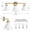 KAISITE 2-Light Sculptural Mid-Century Vanity Light, Dimmable Glass & Metal Wall Sconce - 2 of 4