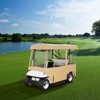 VEVOR Golf Cart Enclosure, with 4-Sided Fairway Deluxe, 300D Waterproof Driving Enclosure with Transparent Windows, Khaki - 2 of 4