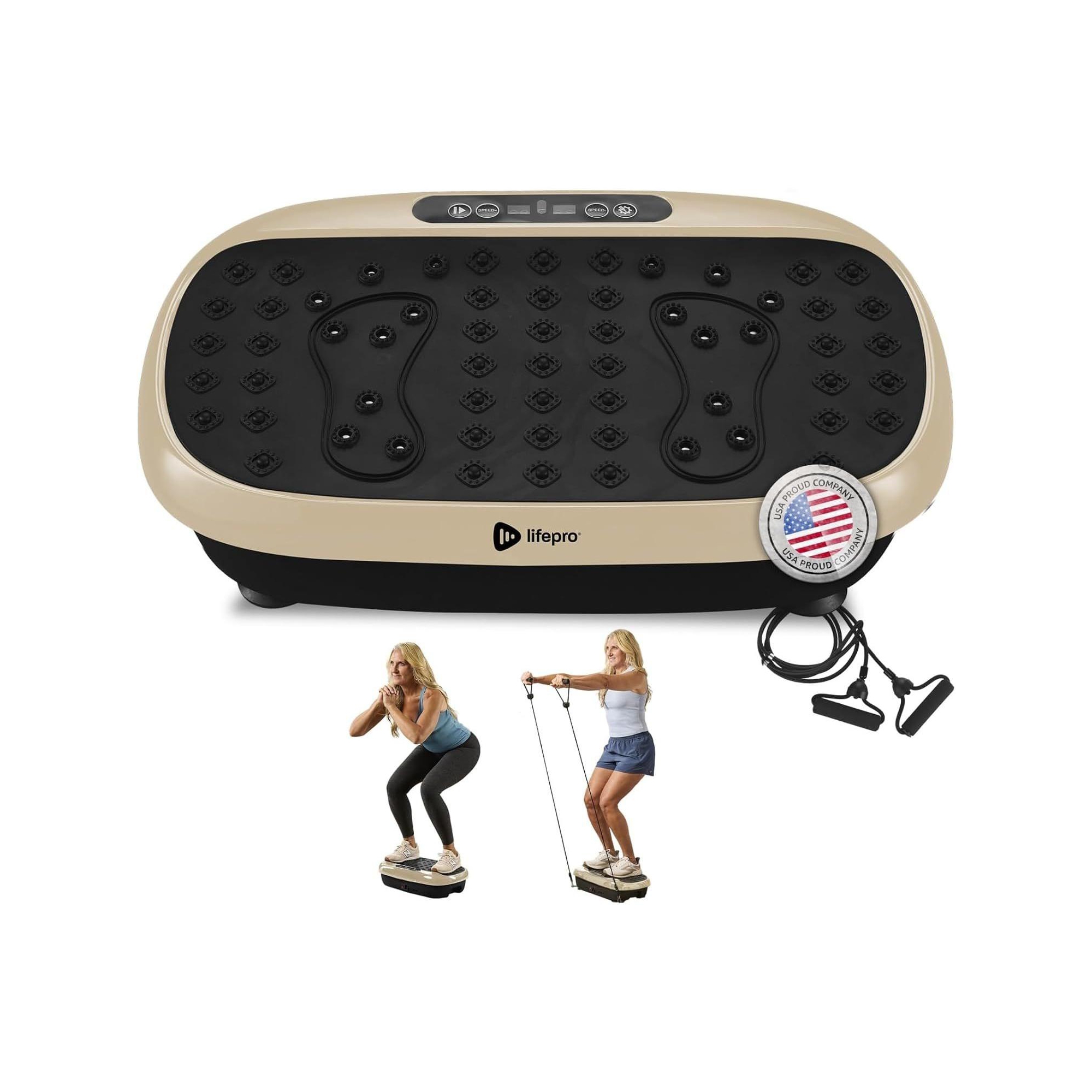 Lifepro HexaPlate Lite Vibration Plate Exercise Machine – Full-Body Vibrating Platform for Weight Loss, Recovery & Home Fitness Training