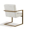 Sanders Accent Chair Cream - Lifestyle Solutions: Upholstered Metal Frame, Living Room Seating, 250lb Capacity - 4 of 4