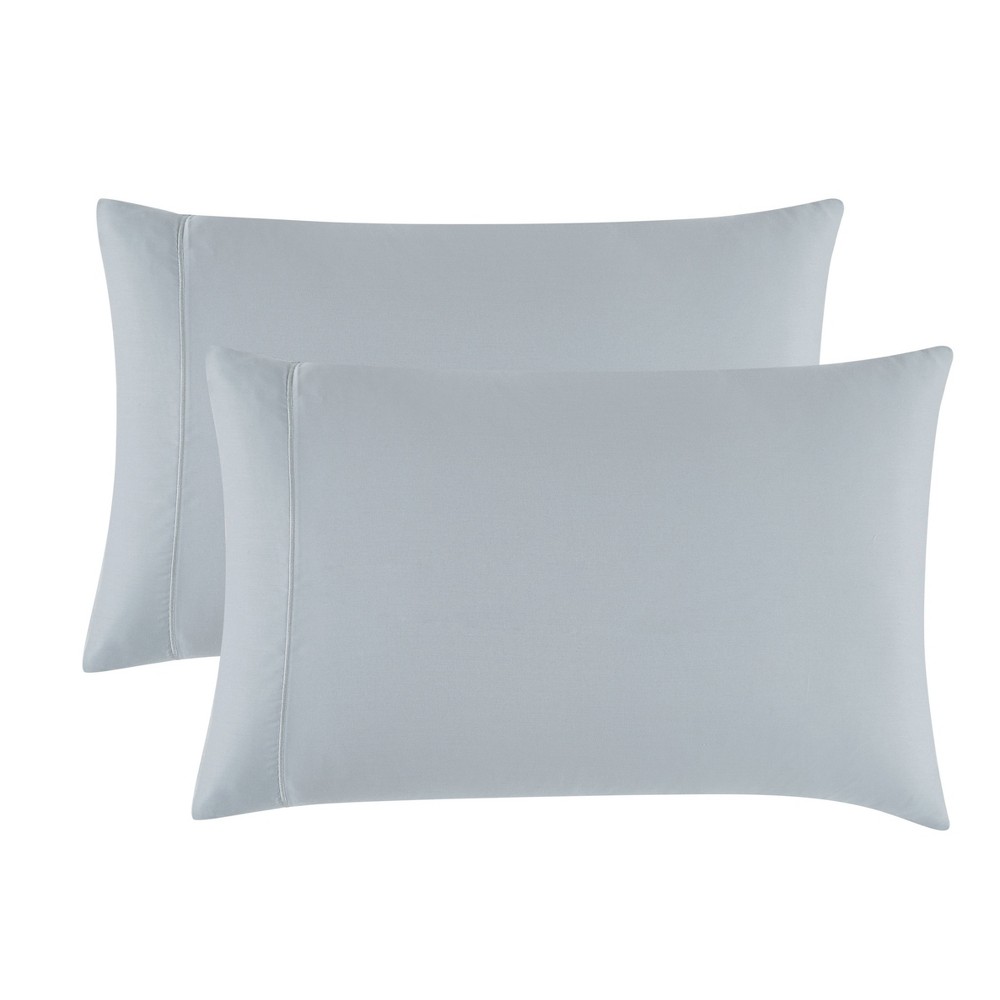 Photos - Pillowcase Badgley Mischka King 300TC Tencel  Pair Light Gray 