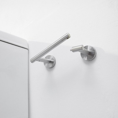 Brushed Nickel Wall Mounted Pivoting Toilet Paper Holder