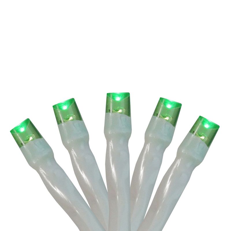 Northlight 20ct Wide Angle LED Battery Operated Mini String Lights Green - 6.25' White Wire, 1 of 4