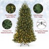 6ft Pre-Lit Artificial Christmas Tree with 450 Warm White Led Lights, Green Xmas Tree with 1838 Branch Tips and Foldable Metal Stand for Christmas - 4 of 4
