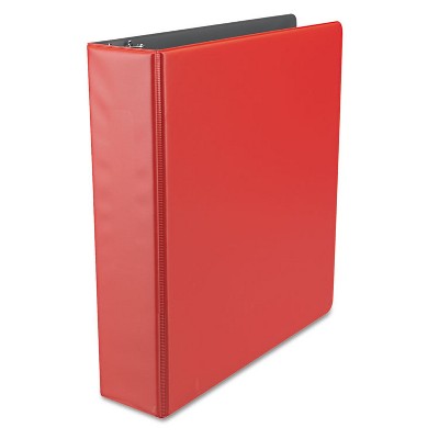 UNIVERSAL Economy Non-View Round Ring Binder 2" Capacity Red 34403