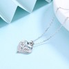 14K Gold or Sterling Silver MOM Heart Pendant Necklace with crystals from Swarovski - 2 of 4
