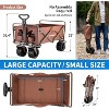 Heavy Duty 350 Lbs Capacity Collapsible Wagon, Folding Camping Wagons, Grocery Portable Utility, Adjustable Rolling Carts, w/ Big Wheels by Boahaus - 2 of 4