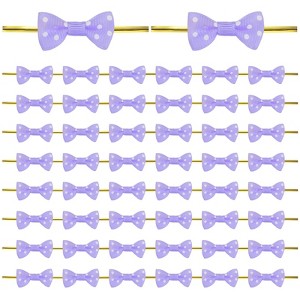 Unique Bargains Polyester Multipurpose Use Durable Flexible Gift Wrap Bows 200 Pcs - 1 of 4