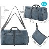Hachikiko Foldable Travel Duffle Bag - 65L/85L/115L with Shoes Compartment, Overnight Bag for Women & Men - 2 of 4