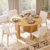 Spassway 5-Piece Dining Sets Modern Round Dining Table Kitchen Chairs with Padded Seats Backrests Dining Room Table Chair Set for Home Apartment - 2 of 4