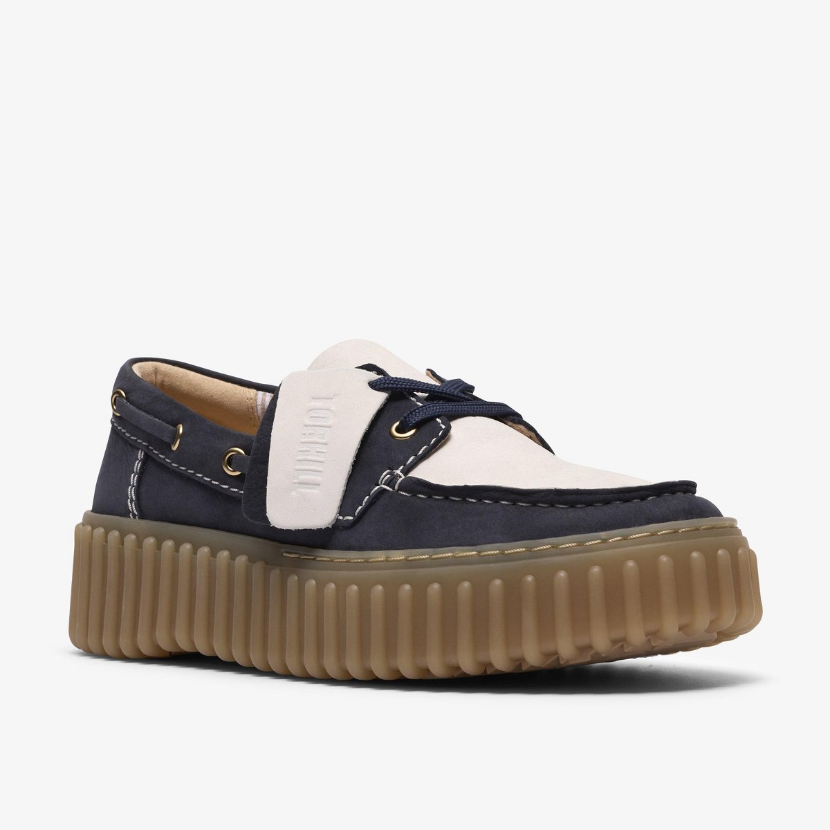 Обувь Clarks Womens Torhill Boat Navy Combination Shoes 8 Medium — фото 7