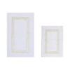 Hotel 2 PC Bath Rug 100% Premium Cotton Tufted Weave Two Tone Reversible Bathroom Rug, Super Soft Absorbent, Machine Washable Bath Mat - 2 of 4