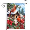 Briarwood Lane Winter Garden Flag 12x18 For Outdoor Cardinals and Poinsettias For Winter Garden Flag Flags For Outside - 2 of 4