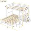 NicBex Twin over Full Bunk Bed with Guardrail and 3 Drawers,Wood Loft Bed with Ladder and Built-in Desk,Modern Bunk Beds,Bunk Beds for Bedroom - 3 of 4