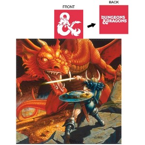 Dungeons & Dragons Original Game Cover Art "Pocket Throw" Convertible Pillow/ Blanket - 1 of 4
