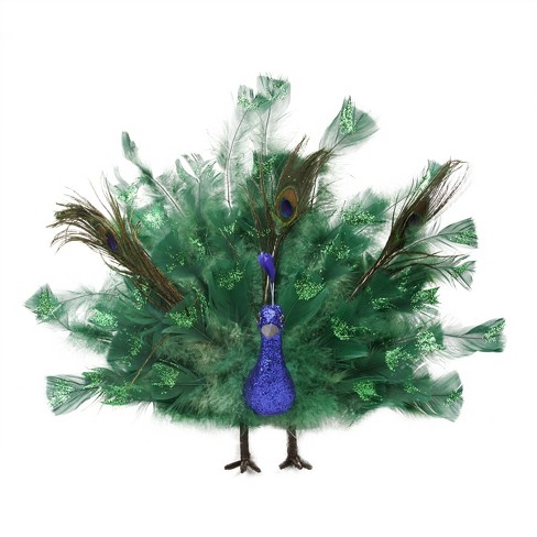 Northlight 23.5 Regal Peacock with Closed Tail Feathers Christmas  Decoration