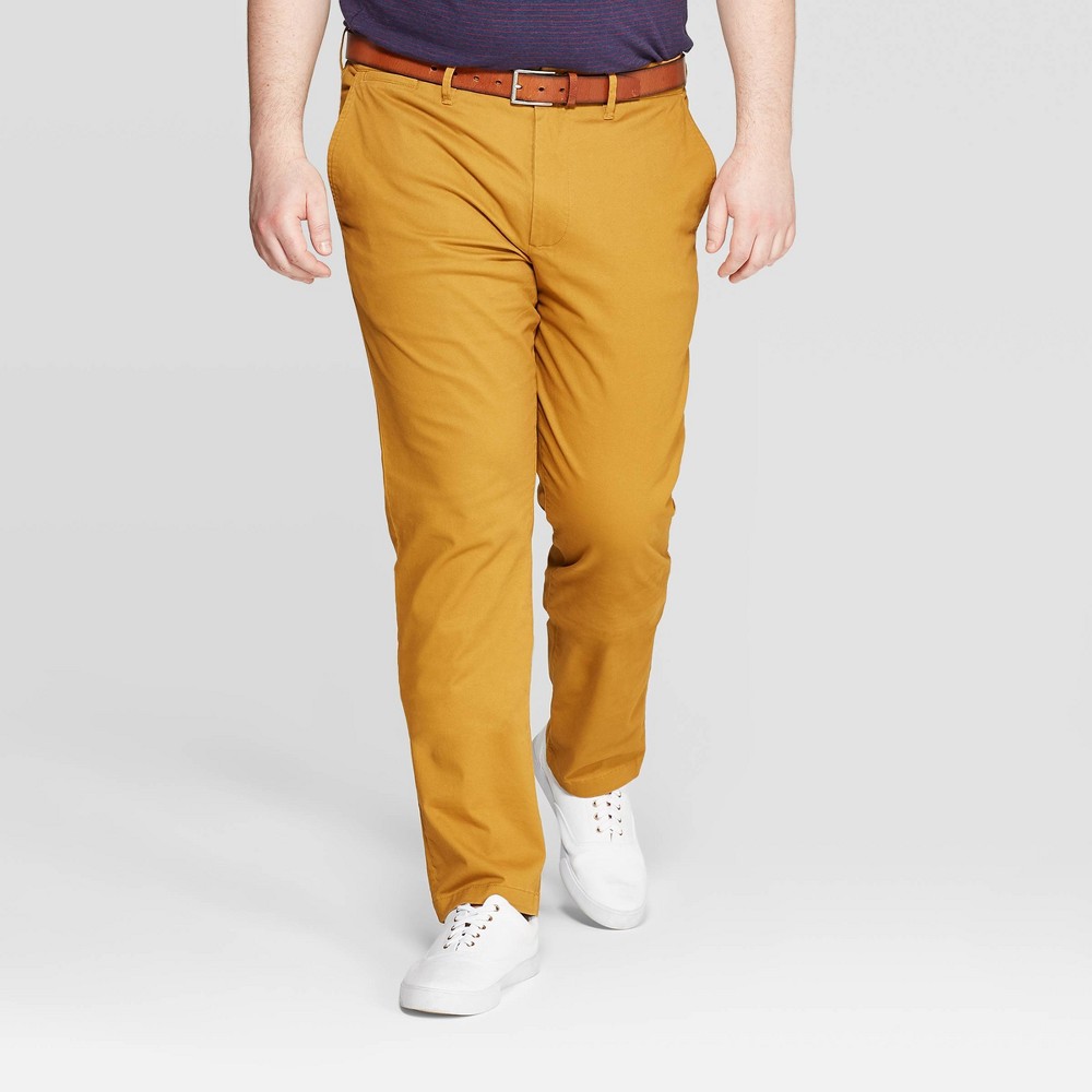 Men's Slim Fit Hennepin Chino Pants - Goodfellow & Co Brown 42x30, Men's was $22.99 now $16.09 (30.0% off)