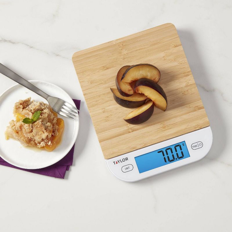 Taylor Digital Kitchen 15lb Food Scale Eco-Friendly Bamboo&#160;, 5 of 11