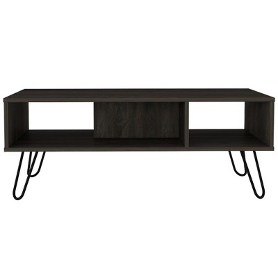 NicBex 39.8 Inch Rectangle Coffee Table with Open Shelves,Modern Center Table for Living Room,Bedroom
